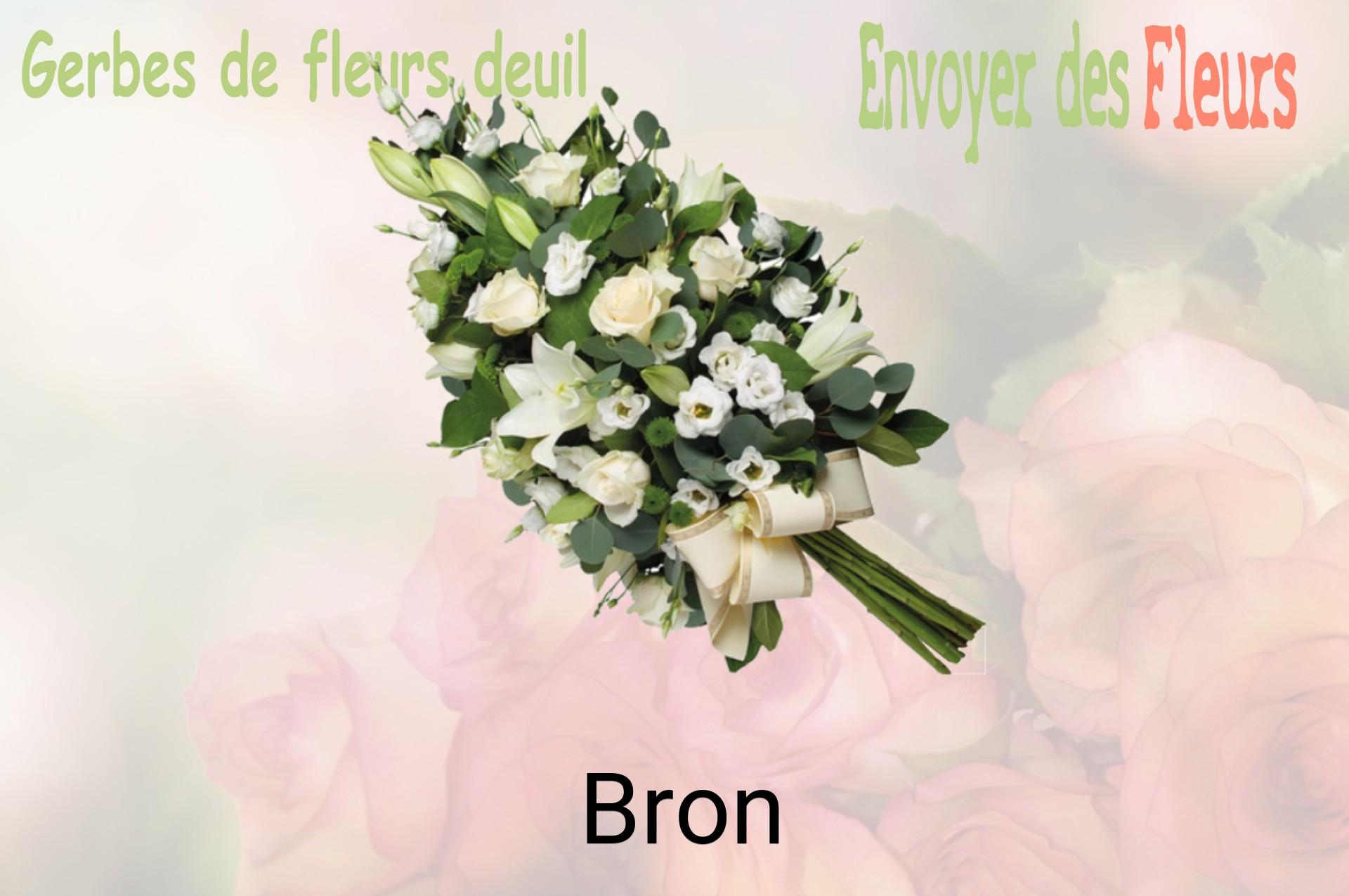 Gerbe de fleurs de deuil livrée à Bron